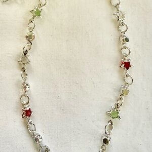 Dainty Star Charm Bracelet/Anklet – Adjustable Crystal Chain